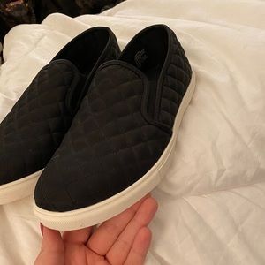 Torrid Black Quilted Slip Ons
